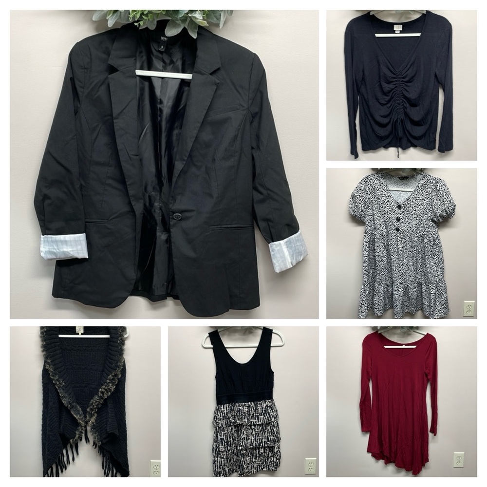 Bundle Box of Dresses Sweater Top Jacket Joggers Size SMALL
